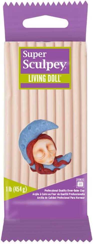 Sculpey Super Sculpey ZSLD-3 Living Doll Clay, 454 g, Light