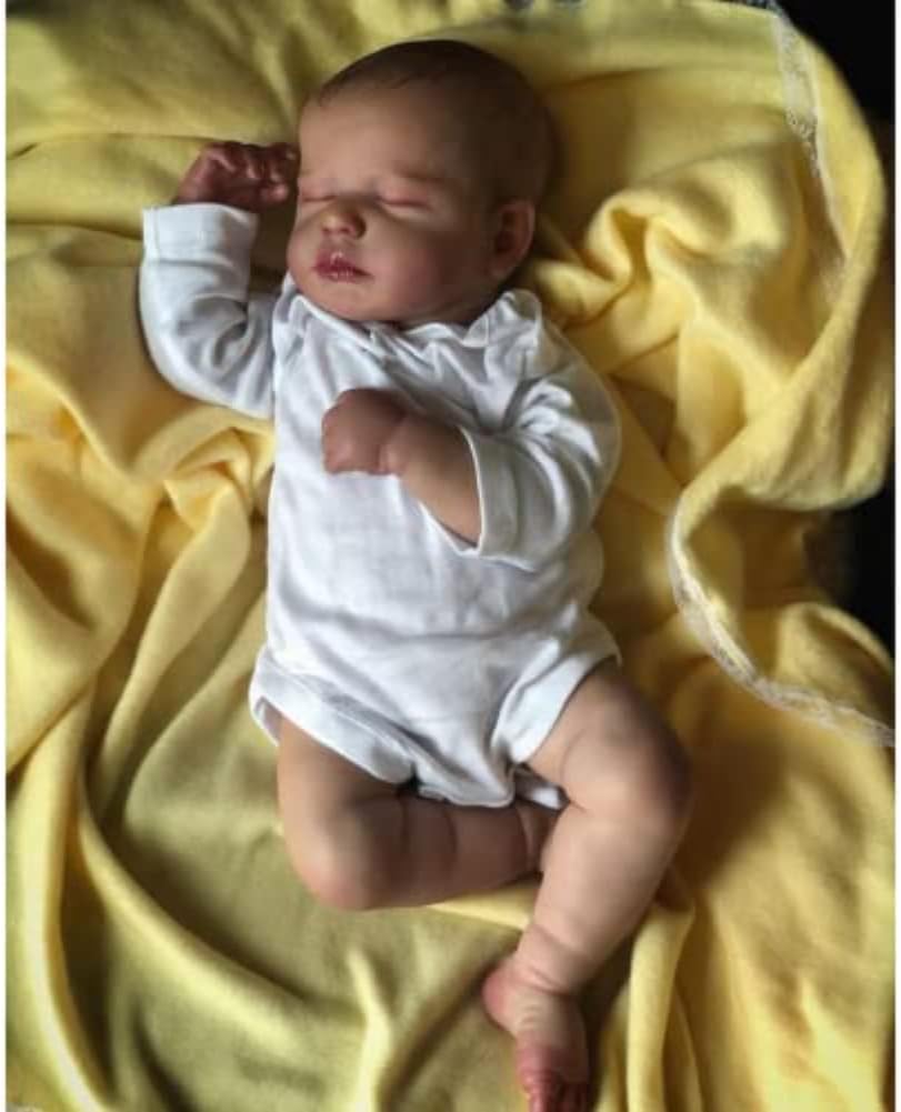 Lonian 50 cm Newborn Baby Lifelike Real Soft Touch Quality Collector Art Reborn Doll with Hand Drawing Hair Doll