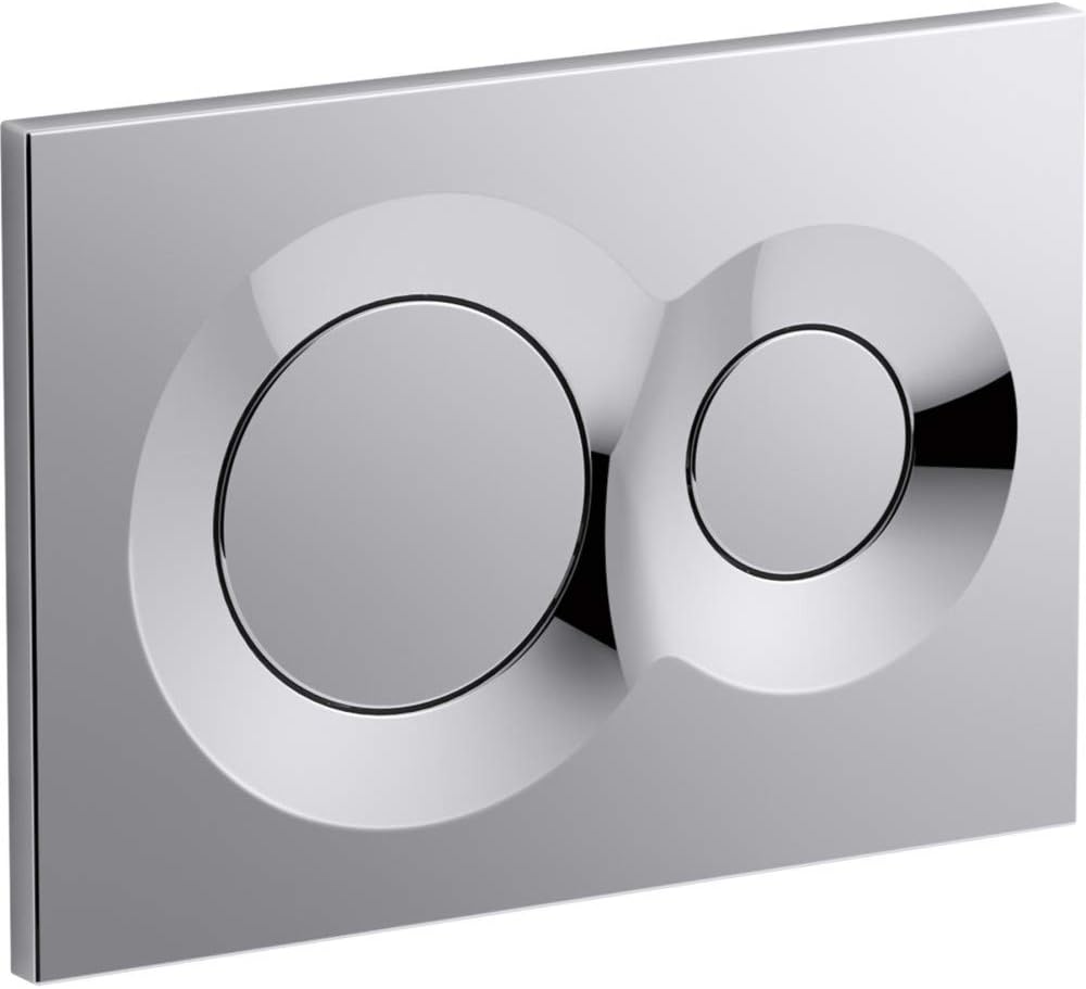 Kohler K-75890-CP Lynk Flush Actuator Plate for 2 in. x 4 in. in-Wall Tank and Carrier System, Polished Chrome