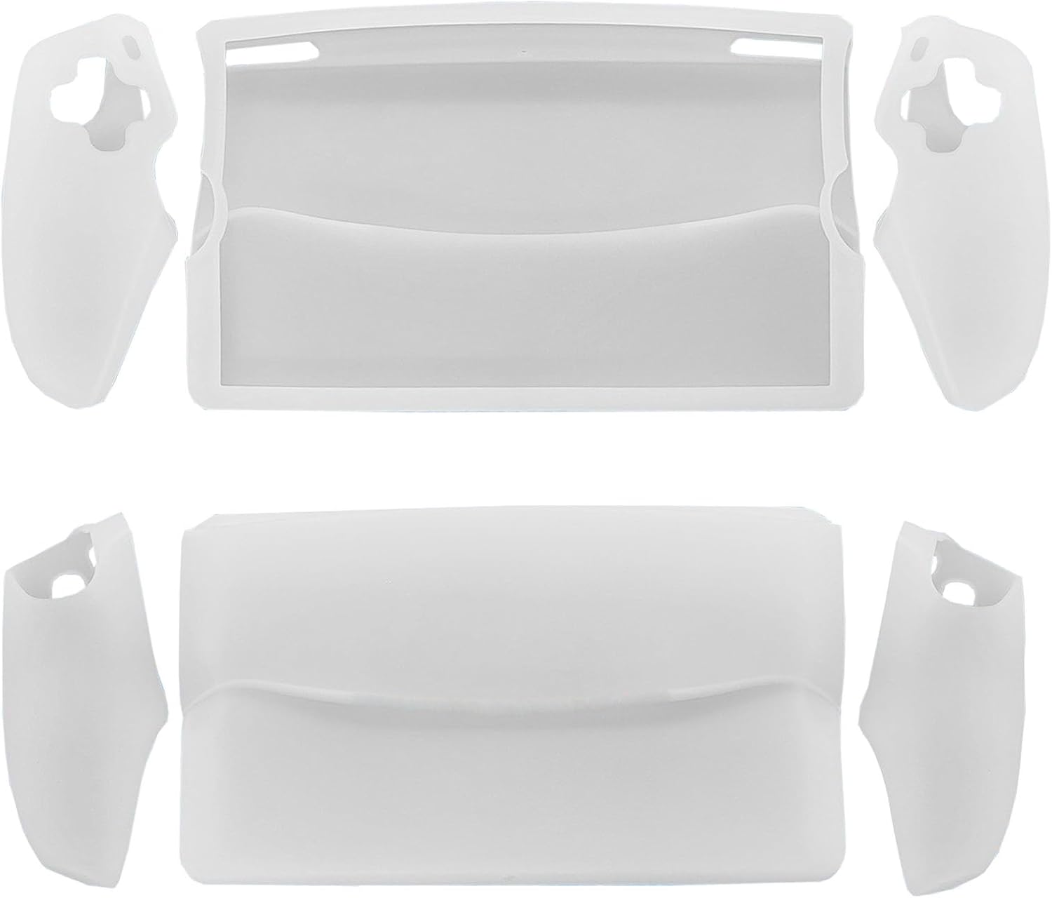 Controller Silicone Cover Controller Skin Split Protective Sleeve for PS5 PlayStation Portal Handheld Game Console Soft Rubber Case (White)