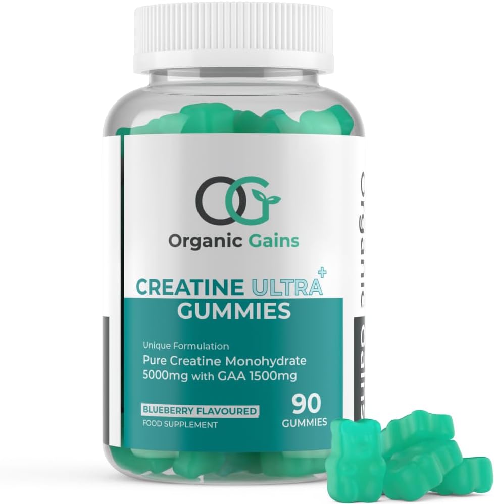 OG Creatine Ultra – 90 Gummies | 5000mg MAX Creatine Monohydrate & 1500mg GAA | Up to 8.5X More Uptake, Fast-Absorbing Formula for Enhanced Muscle & Brain Power, No Water Retention