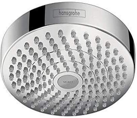 hansgrohe Croma Select S 7-inch Showerhead Premium Modern 2-Spray Rain, IntenseRain Easy Clean with QuickClean in Chrome, 26523001