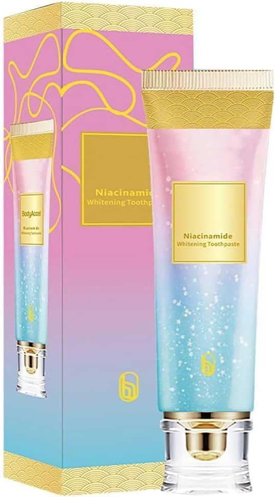 Bodyacel Toothpaste, Body Acel Niacinamide Whitening Toothpaste Fresh Breath Toothpastes, Antiplaque, Remove Stain and Whitening (1 Pcs)