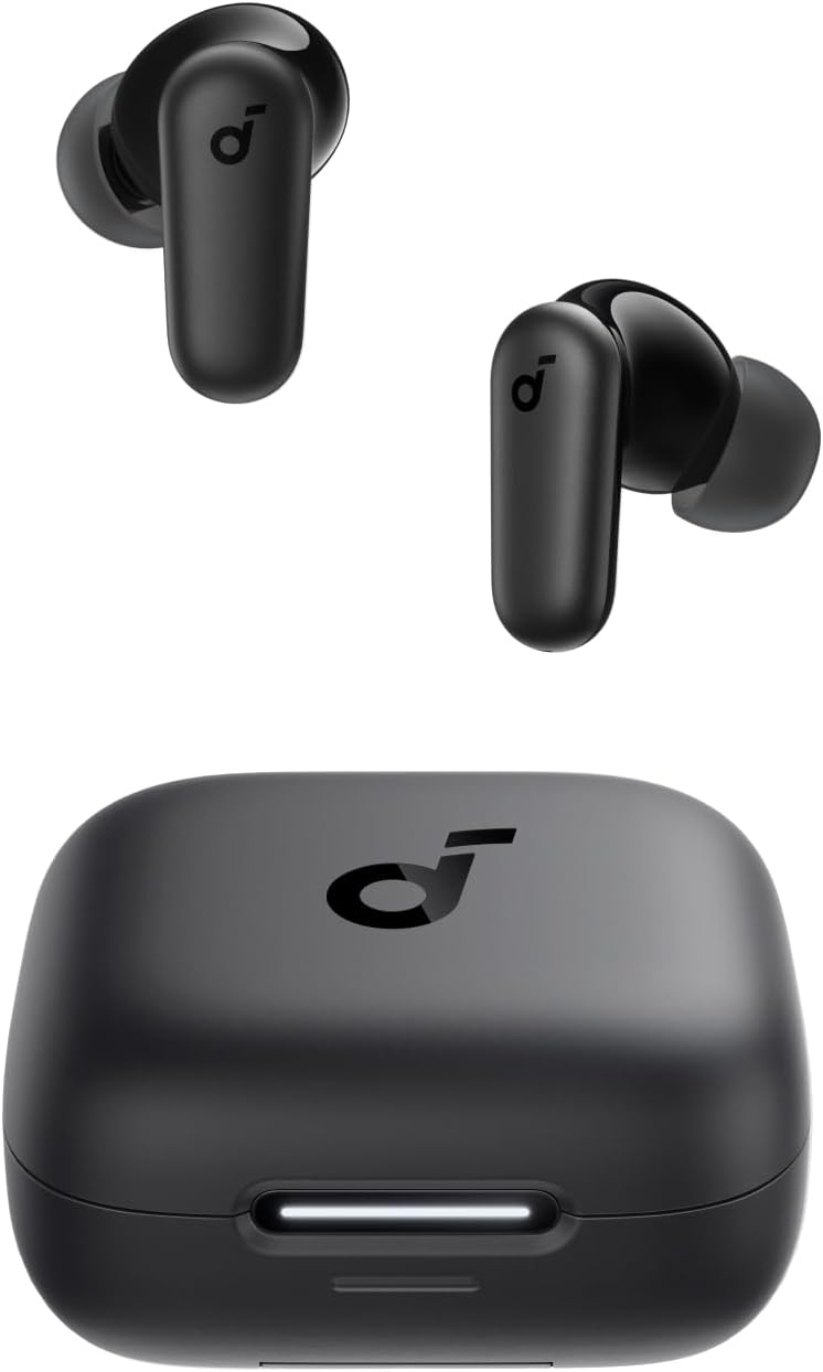 soundcore P30i by Anker Noise Cancelling Earbuds, Strong and Smart Noise Cancelling, Powerful Bass, 45H Playtime, 2-in-1 Case and Phone Stand, IP54, Wireless Earbuds, Bluetooth 5.4, App Control