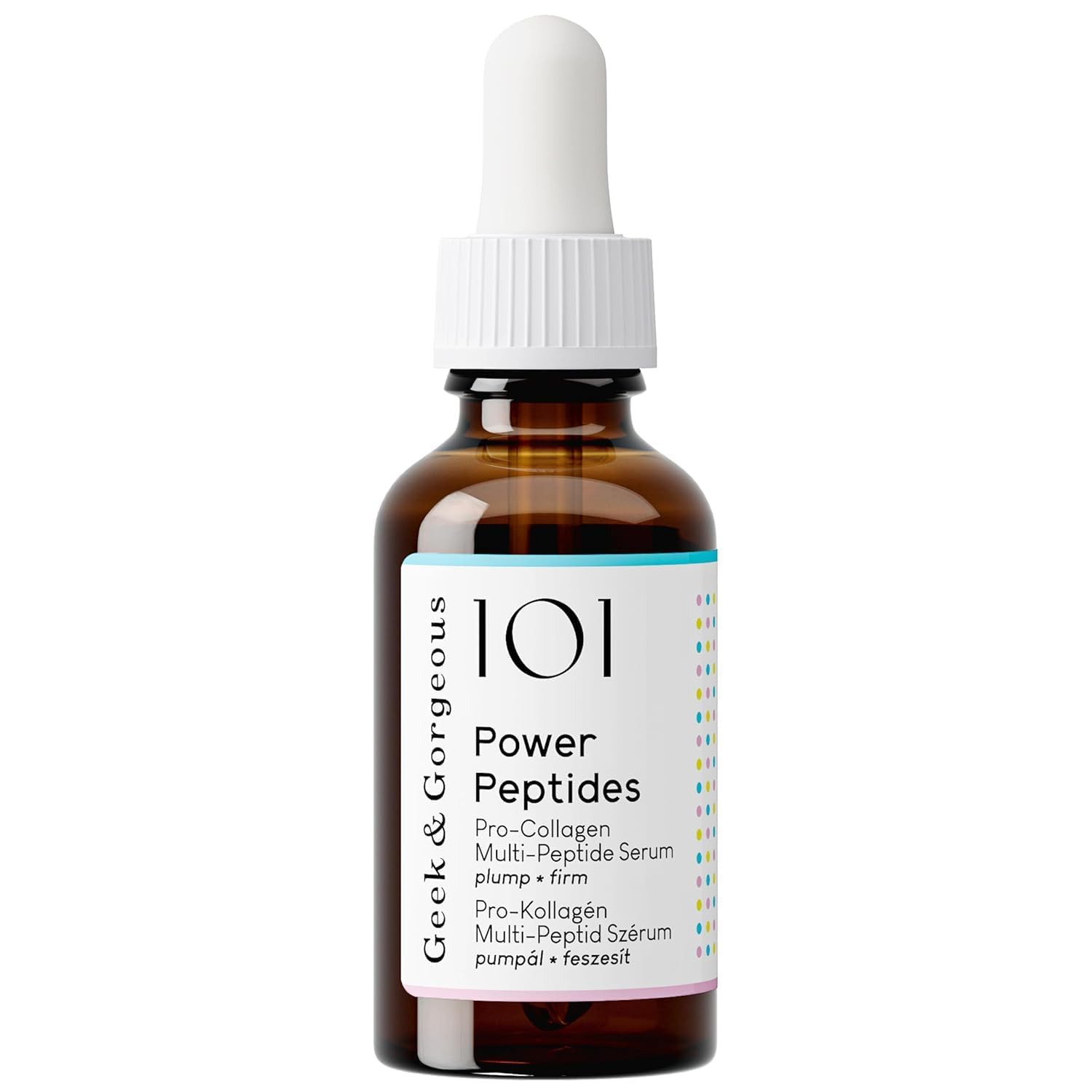 Geek & Gorgeous – Power Peptides – Milky Serum with Multi-Peptides – For Smoother, Firmer-Looking Skin and Improved Elasticity – Suitable for All Skin Types – 1 oz
