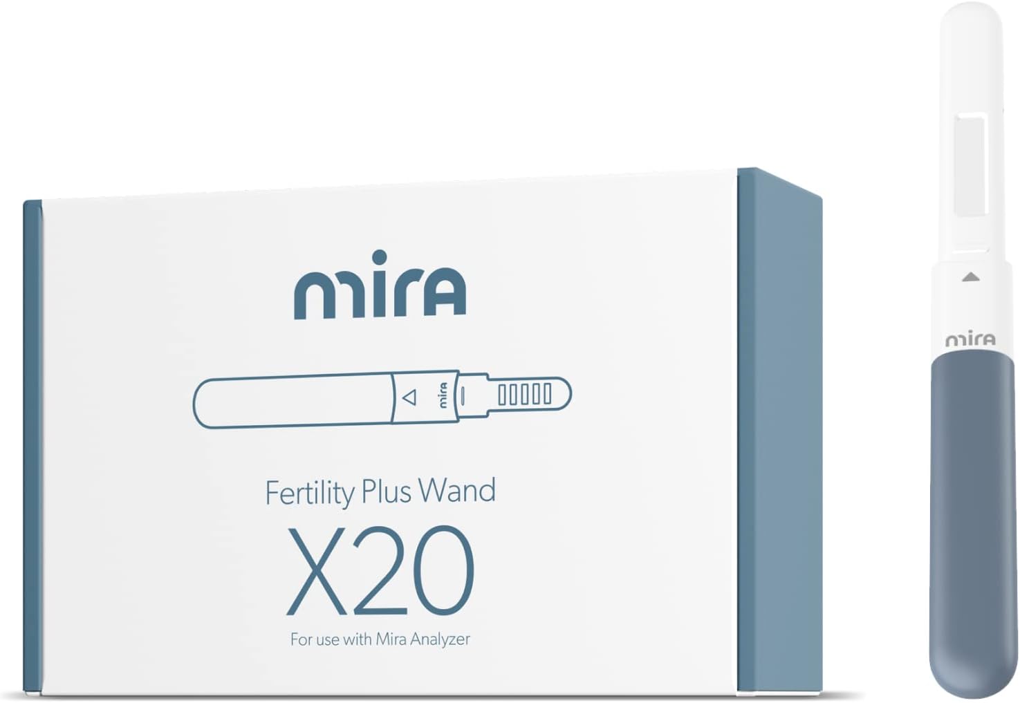 Mira Fertility Plus Wands, 20 Ovulation Test Sticks for Women, Easy to Use with Digital Mira Ovulation Tracker, Monitor LH & E3G at Home, Modern Ovulation Predictor Kit with Individual Strips