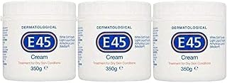 E45 Dermatological Cream Treatment for Dry Skin Conditions (350g) Pack of 3