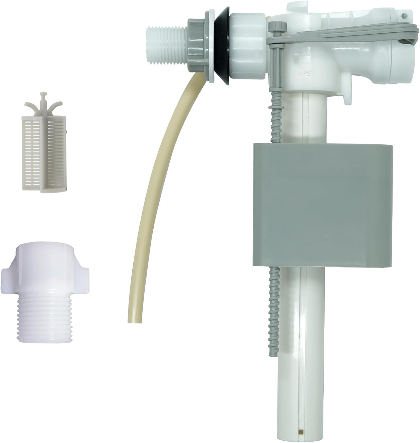 Banhey Toilet Side Mount Fill Valve Replacement, Compatible with Delta RP71168, G1/2 Inlet with G7/8 Adapter, Adjustable Height Float, Includes Filter Screen & Refill Tube, WC Tank Repair Parts