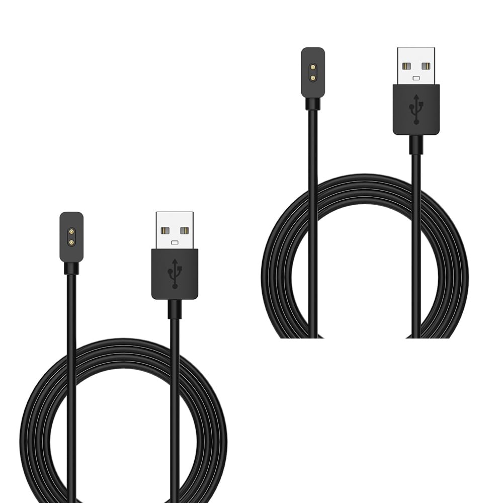 2 Pack Replacement USB Charger Cable for XiaoMi Band 10/10 NFC/9/8/9pro/8pro Chargers Intended Cord Portable Charging Stand Station Dock.(3.28 ft)