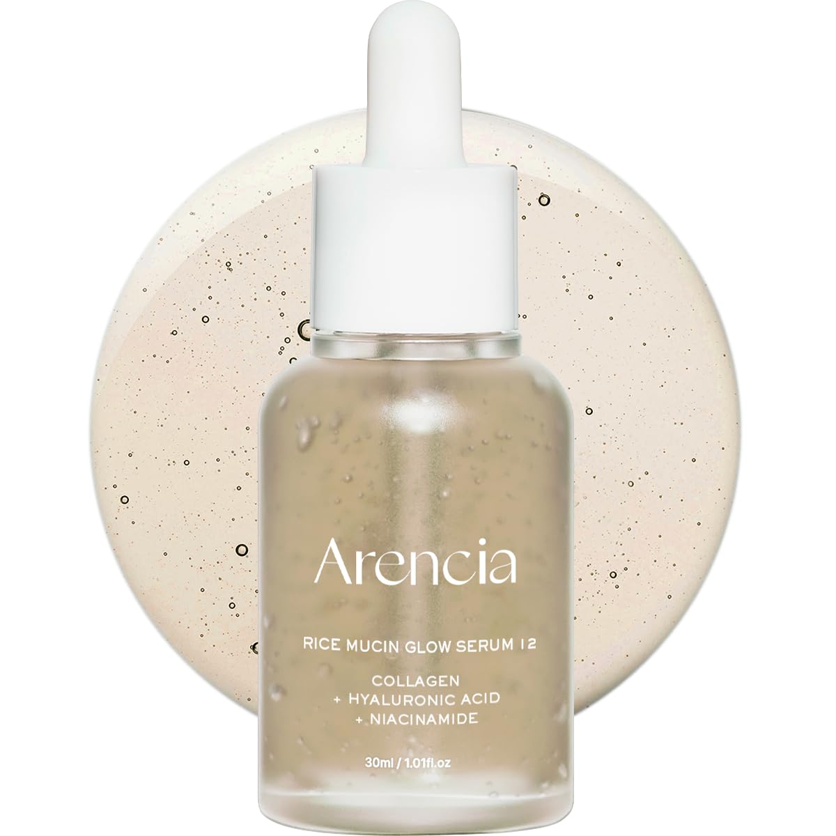 Rice Mucin Glow Serum, Collagen + Hyaluronic Acid & Niacinamide, 1.01 fl oz