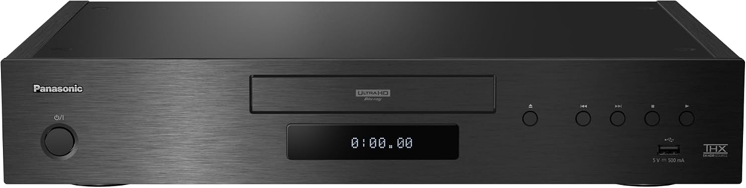 Panasonic DP-UB9000EB1 4K Ultra HD Blu-Ray Player, HDR10+ & Dolby Vision, Smart Ready, Aluminium, Black