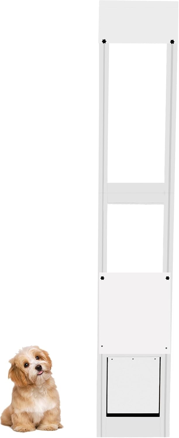 Cat Dog Door for Sliding Glass Door, Black