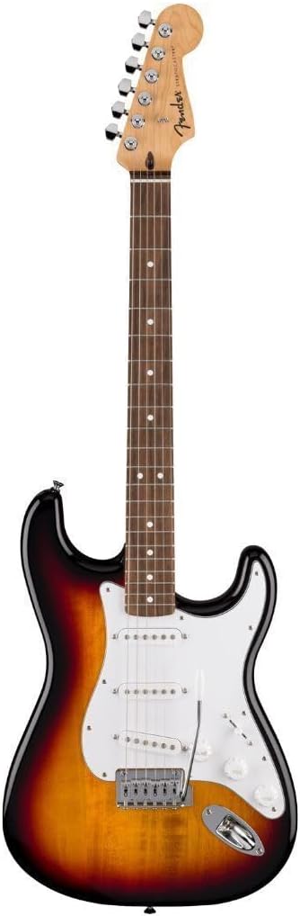 Fender Standard Stratocaster, Laurel Fingerboard, White Pickguard, 3-Color Sunburst