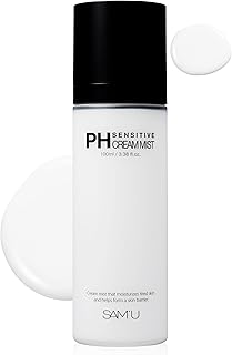 SAM’U PH Sensitive Cream Mist | Daily Face Moisturizer for Men & Women | Korean Face Mist Hydrating Spray | Dewy Setting Spray for Makeup Long Lasting Fixer | Face Skin Care (3.38 Fl. Oz.)