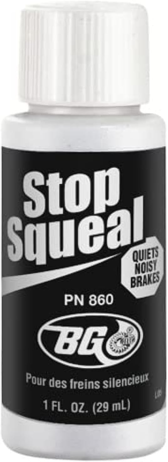 BG(0002698761) BG Stop Squeal 1fl oz - Disc Brake Quiet - Pad Anti-Squeal - Reduces Brake Noise and Grinding - Quiets Noisy Brakes, PN 860, 1 Ounces