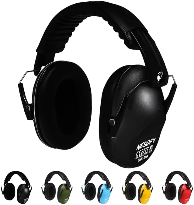Ear Defenders Children 26db | Protection & Noise Cancelling Kids Ear Defender Age 3 to16 Year | Foldable & Adjustable Headphones Autism for Baby