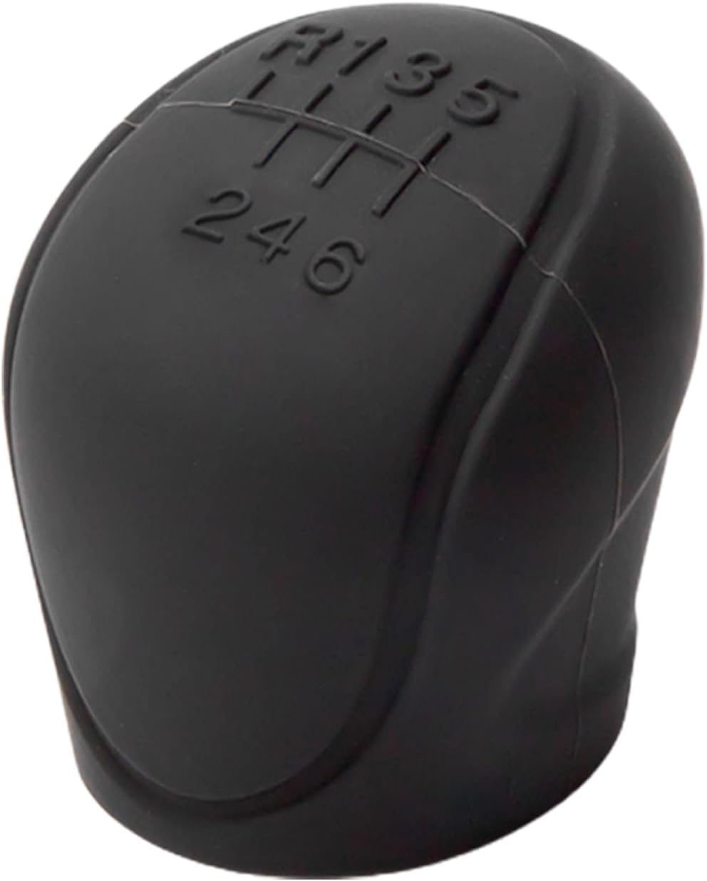 Juttzzei 6 Speed Gear Knob Cover, Universal Car Shift Knob Cover, Upgraded TPU Silicone Gear Stick Cover Head for Manual Automatic Car Gear Shift Knob - Black