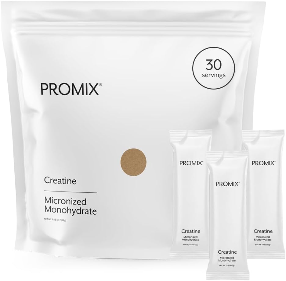 ProMix Nutrition Creatine Monohydrate Powder Travel Packs - 30ct | Creatine Monohydrate Travel Packets for On-the-Go Muscle Strength, Power, Endurance & Athletic Performance Support