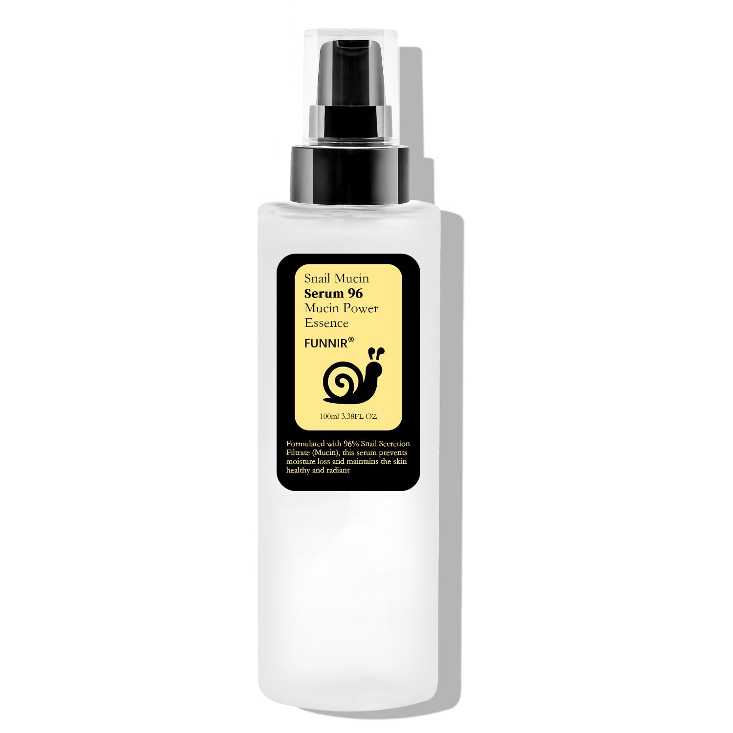 Snail Mucin 96% Essence 100ml, Hydrating Serum for Face with Snail Secretion Filtrate for Dull Skin, Skin care products for All Skin Types