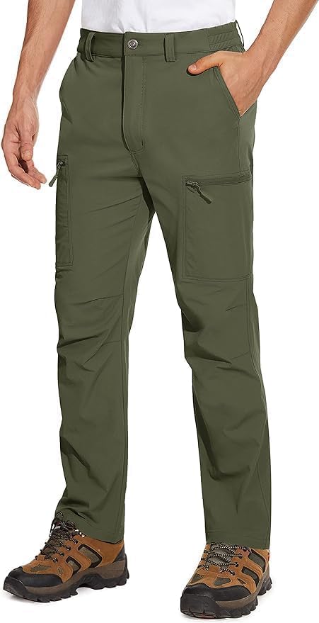 MAGCOMSEN Men's Outdoor Cargo Trousers Climbing Bottoms Quick Dry Tactical Trousers with Zip Pockets