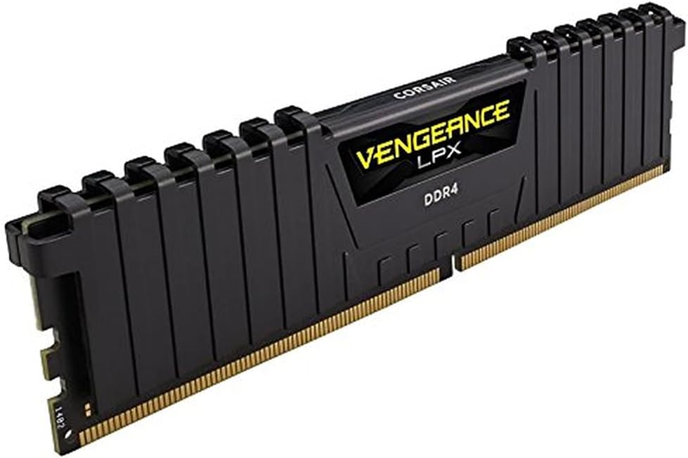 Corsair VENGEANCE LPX 64GB (4x16GB) DDR4 3200 (PC4-25600) C16 1.35V Desktop Memory - Black CMK64GX4M4E3200C16