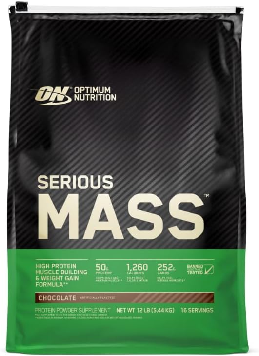 Optimum Nutrition Serious Mass, Weight Gainer Protein Powder with Creatine