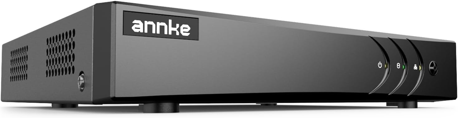 ANNKE CCTV Surveillance DVR 8 Channel 3K Lite H.265+ Security Video Recorder for Analog/AHD/TVI/IP CCTV Camera System, Smart AI Human/Vehicle Detection, Email Alert with Photo, Remote Viewing, NO HDD