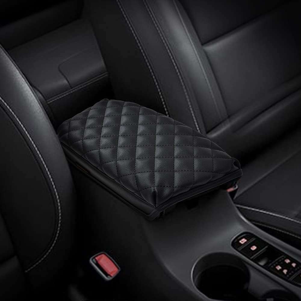 KMMOTORS NIRO(2017-2022) Center Console Cover, Armrest Cushion, Console Protector, NIRO Accessories (NIRO, Black)