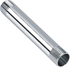 Beduan Stainless Steel Pipe Fitting, 1/2" NPT x 1/2" NPT Male Threaded, 12" Length Pipe Nipple