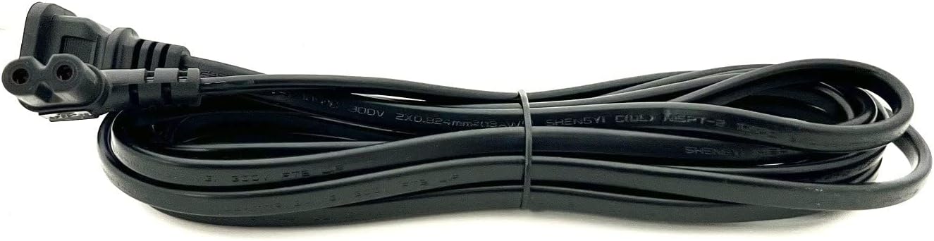 [UL Listed] OMNIHIL Extra Long 10FT L-Shaped C7 Power Cord Replacement for Samsung SWA-9500S Speakers