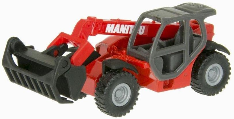 siku 1482, Manitou Telehandler, Metal,Plastic, Red, Movable loading arm