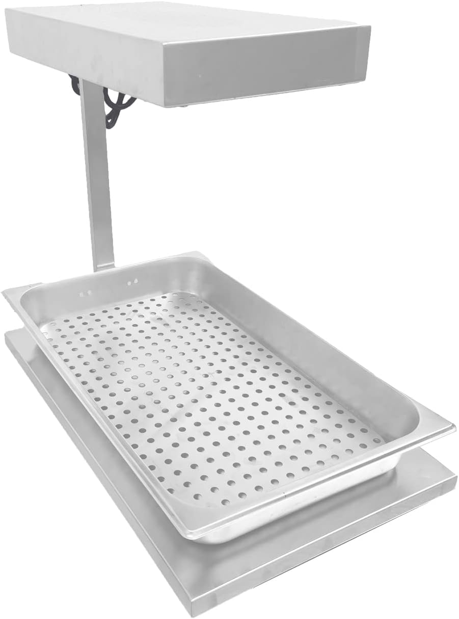 Commercial French Fry Warmer Infrared Food Warmer Fries Warming Stations with Removable Food Pan