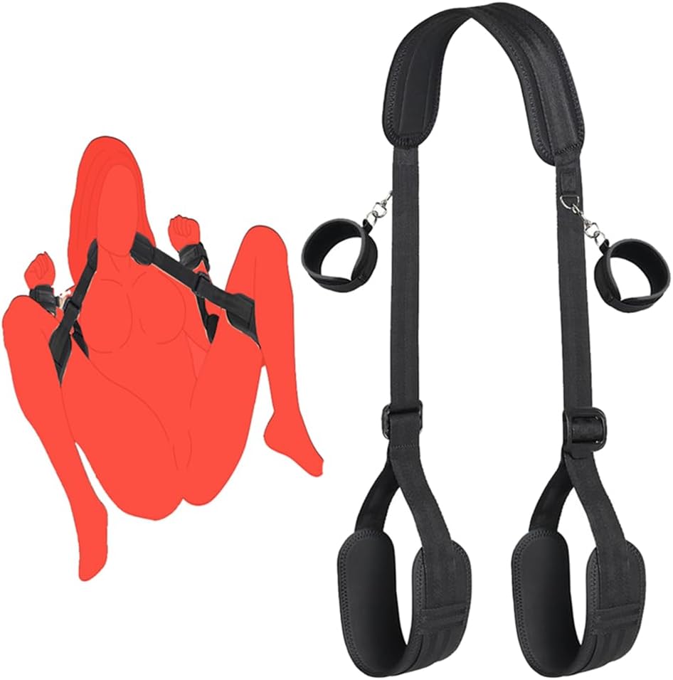 Bondaged Bed Tie Downs Sex Bondage Restraints Cuffs for Ankles and Hands Wrists Bar Adult Play Bedroom Accessories Toy Couple Fuzzy Handcuffs Hand Cuff Set for Adults Grownups Bedroom Sweater