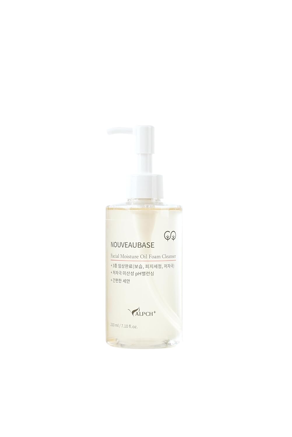 Nouveaubase Facial Moisture Oil Foam Cleanser 210 mL | Easy One Step Cleaser that Removes Sebum And Makeup Removal, Suitable for Sensitive Skin