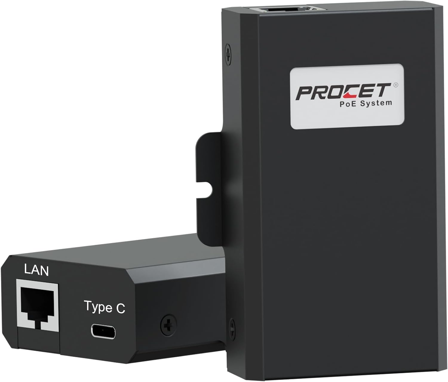 PROCET Gigabit PoE Splitter up to 25W USB C and PoE RJ45 to C Type Ethernet Adapter for Eero 6/7 Wireless AP, Tablet, iPad, Raspberry Pi 4/5, Digital Display, WebCam, IP Camera