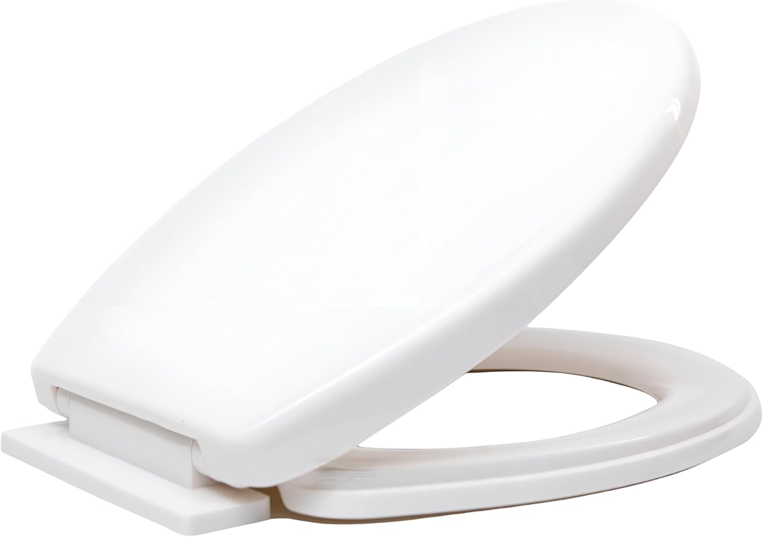 Requisite Needs Soft Close Toilet Seat, Easy to Clean, Simple Top Fixing, Standard Toilet Seats White with Adjustable Hinges.