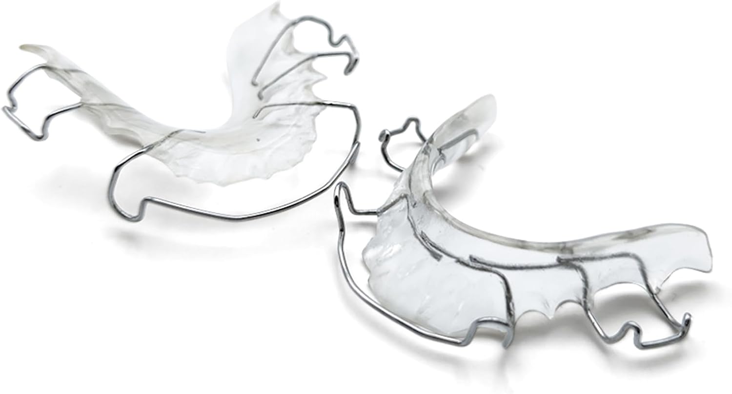 Custom Fit Hawley Retainer After Braces, Durable Dental Retainer, Upper & Lower Hawley Retainers for Teeth for Adults & Kids, 2 Pack
