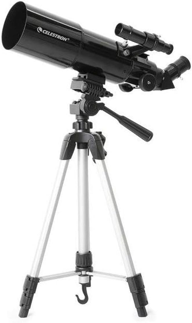 Celestron 22030 Travel Scope Portable Refractor Telescope with 80mm lens, Fully-Coated Glass Optics, Bonus Astronomy Software Package and Digiscoping Smartphone Adapter