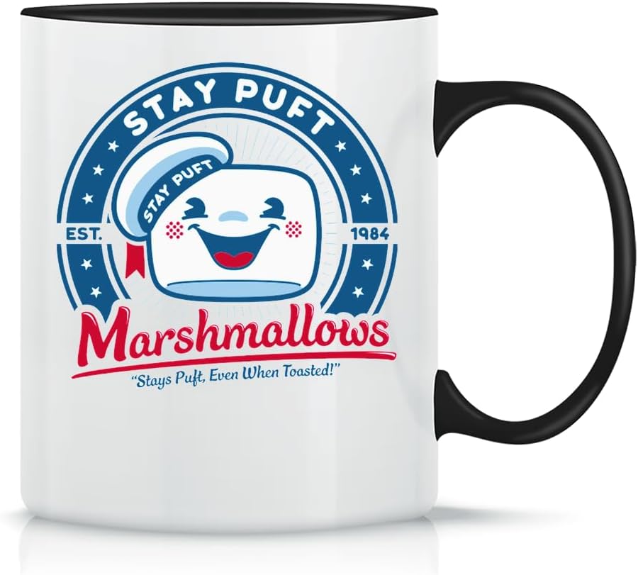 Marshmallows Stay Puft Even Where Toasted Classic Magic Ceramic Coffee Tea Cup White Black Pink 330ml