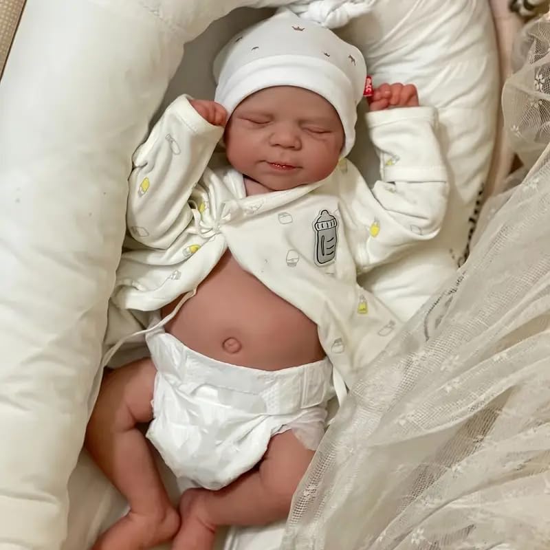 Reborn Baby Dolls Pascale 18 Inch 6.5lb Soft Platinum Silicone Full Body Realistic Newborn Babies Girl That Look Real Sleeping Baby Dolls for Girl Gift