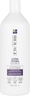 Biolage Ultra Hydra Source Conditioning Balm | Deep Hydrating Conditioner | Renews Hair’s Moisture | For Very Dry Hair | Silicone-Free | Vegan | Salon Conditioner