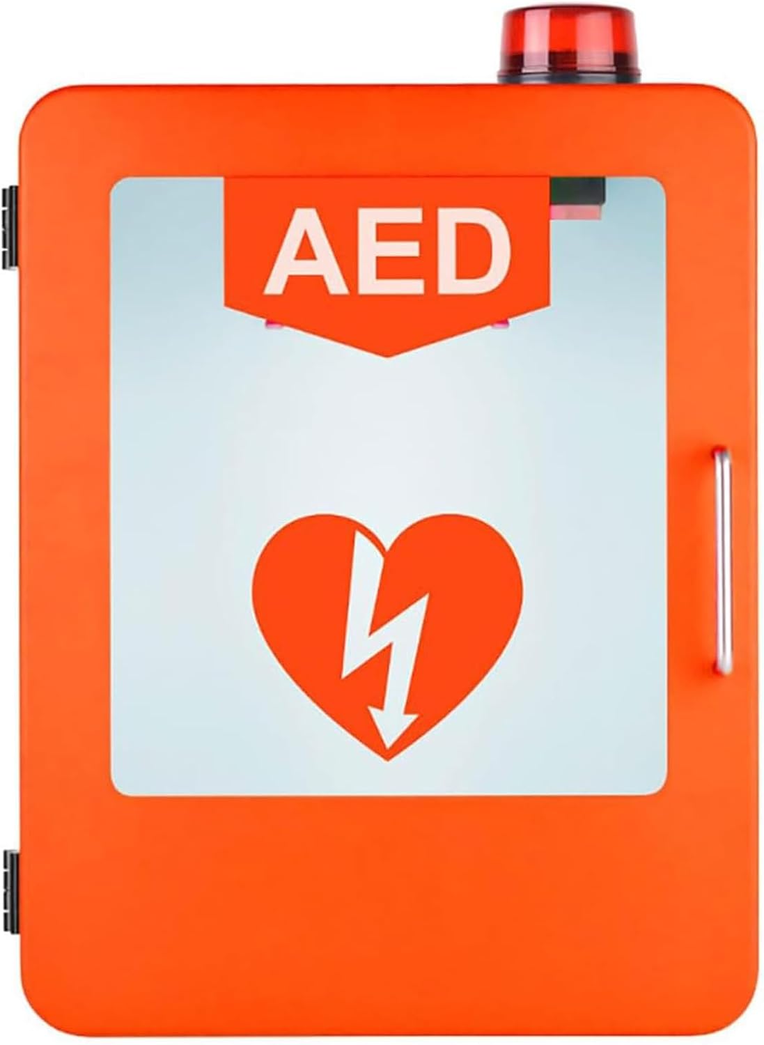 Wall-Mounted Cardiac Defibrillation Alarm Box, AED Defibrillator Storage Cabinet, with Light And Alarm System, Fits Most AED Models for Home Office Hospital Public Places