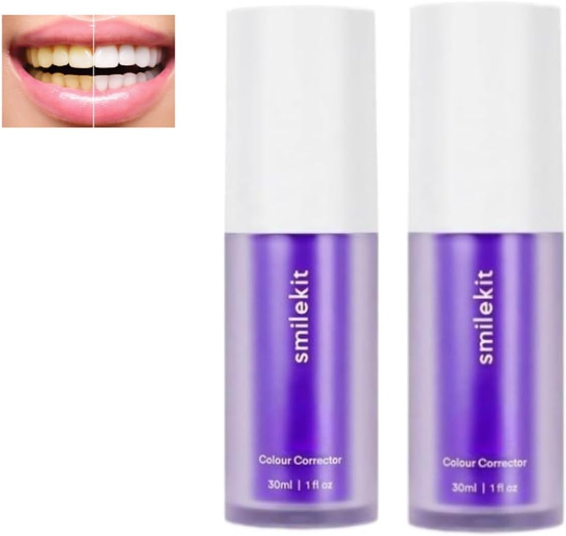 Lusvos Toothpaste Series Toothpaste Purple Correction Fluid Whitening Purple Mousse Toothpaste Teeth Whitening Set