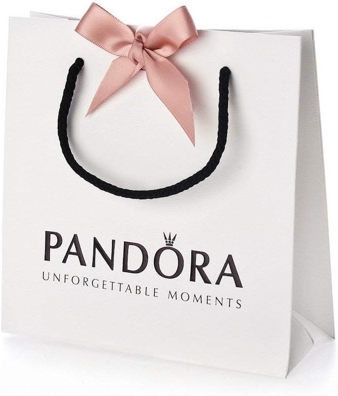 Pandora Gift Bag with Pink Ribbon 16 x 16cm
