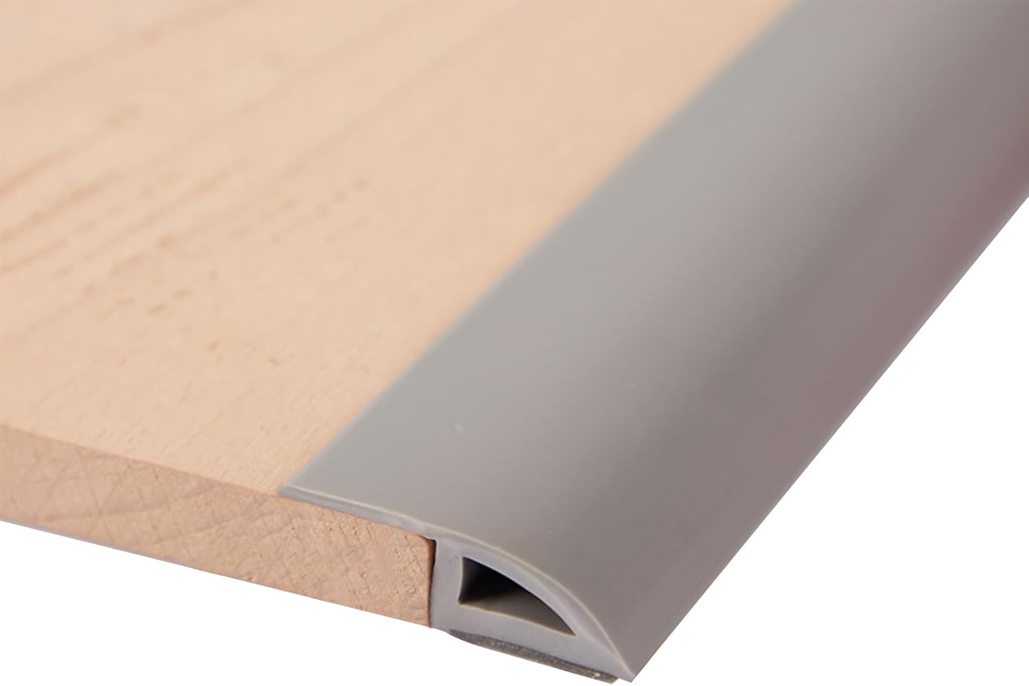 Door Threshold Strip 35mm (W)*1m (L) Laminate Door Threshold Strip Self Adhesive Carpet Edge Strip PVC Floor Transition Strips Threshold Trim and Edgings Threshold Strip for Joins Gap (Gray)