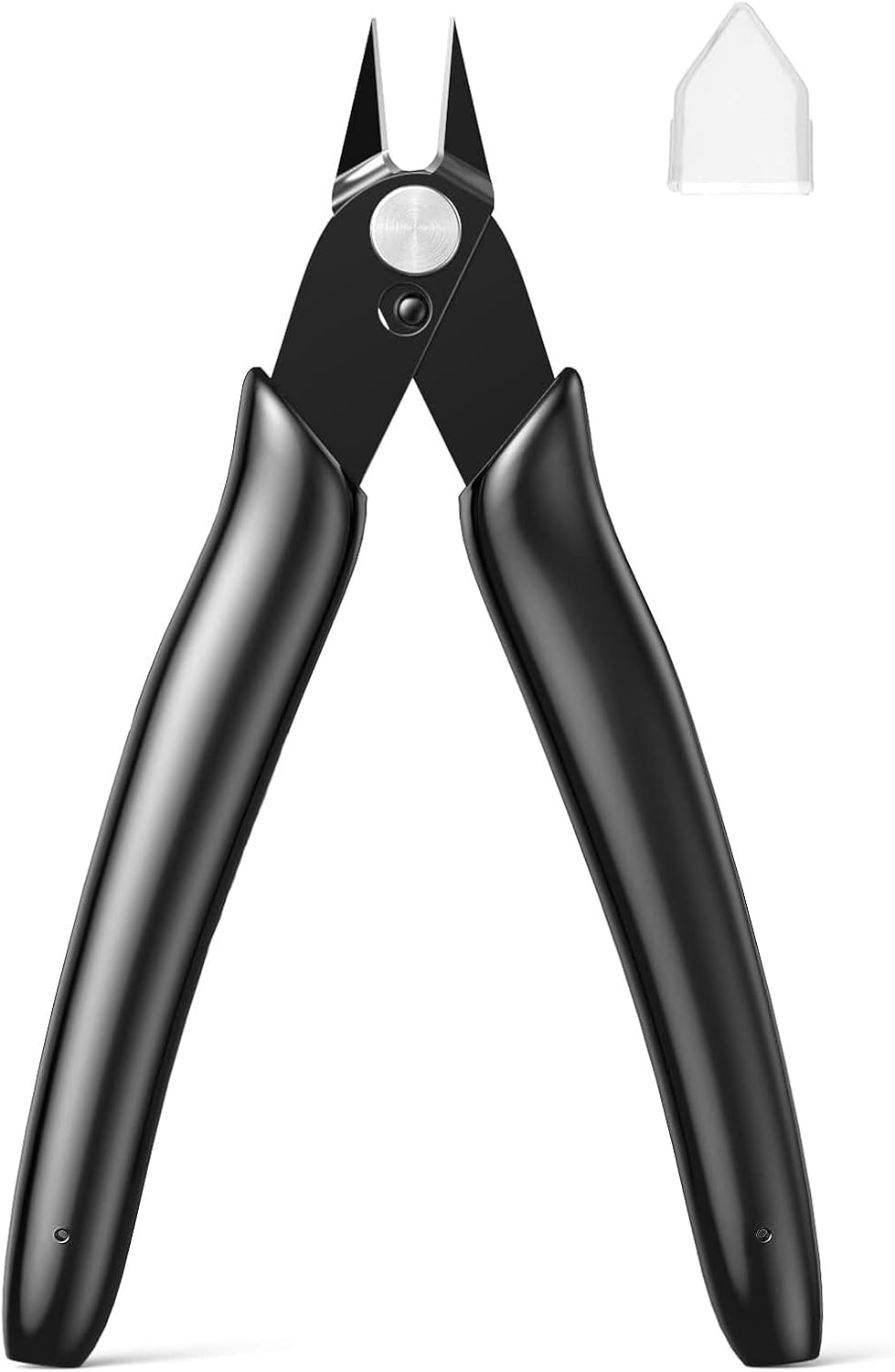 BOENFU Micro Wire Cutter 5-Inches Wire Snips Jewellery Wire Cutters Flush Cut Nippers Precision Small Side Cutting Pliers for 3D Print, Plastic Models, Jewellery, Electronics, Black