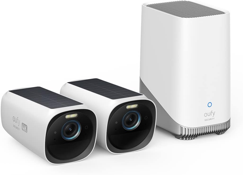eufy Security eufyCam S330 (eufyCam 3), 2-Cam Kit, 4K Solar