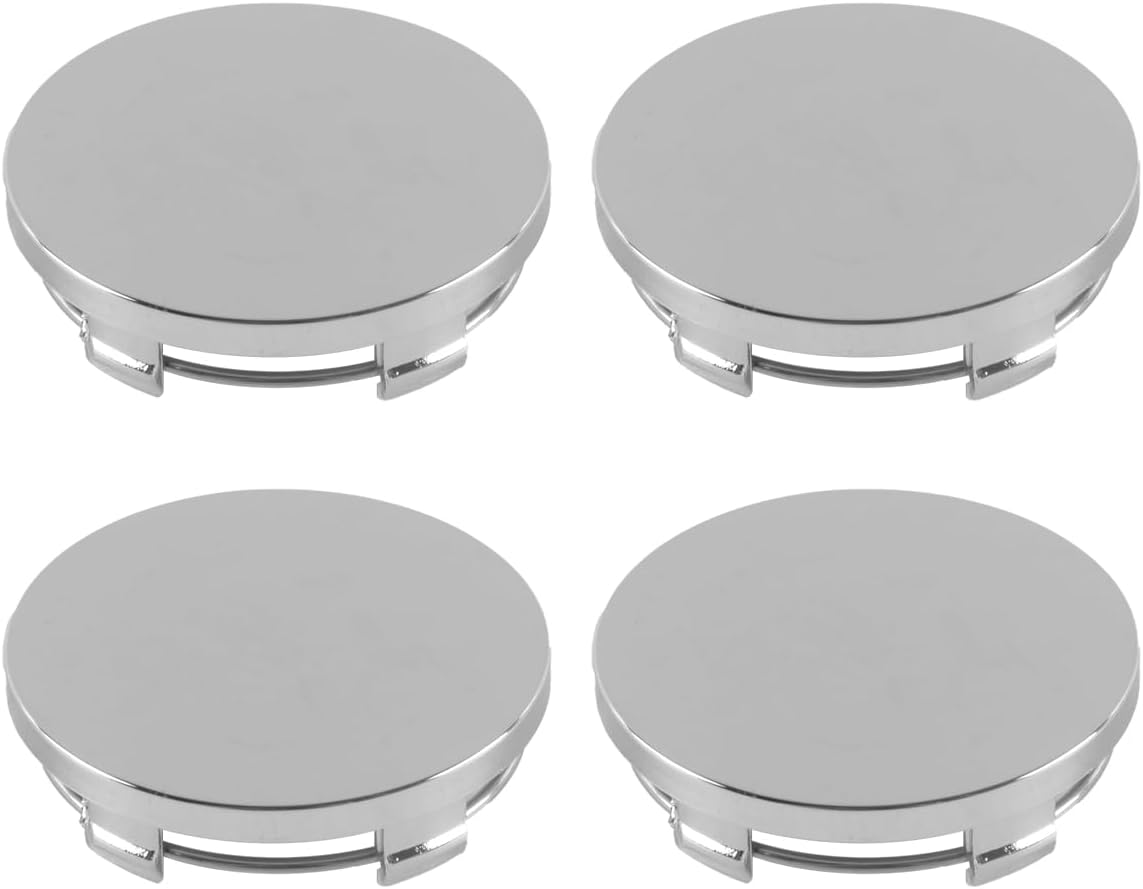 Tyre Center Hub Cover for Auto Universal Hub Centre Caps 60mm 4Pcs Wheel Centre Hubcaps Cap，Silver