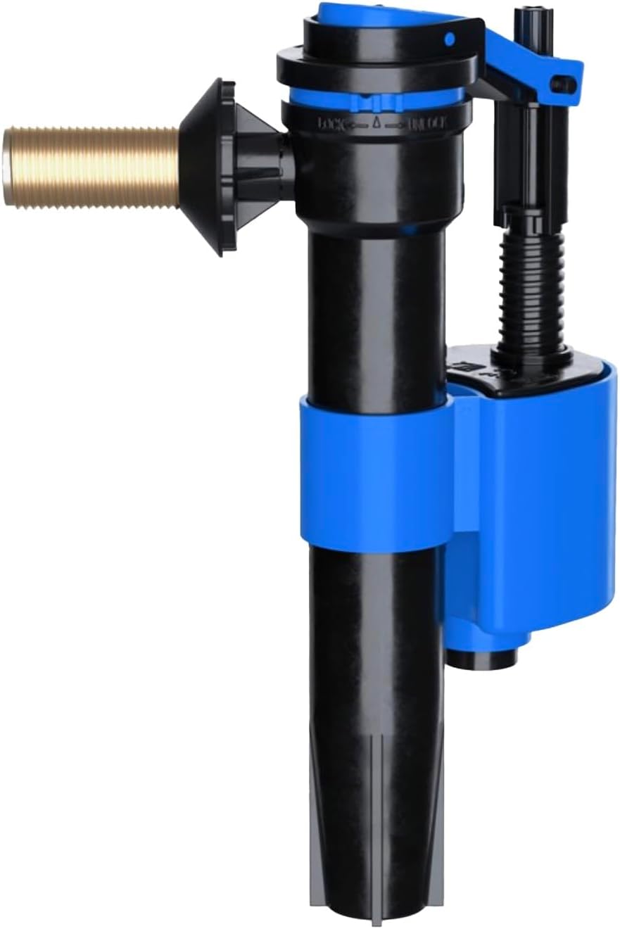 Toilet Fill Valve Side Entry, Brass Thread, Rotating Float - PlumbEZ