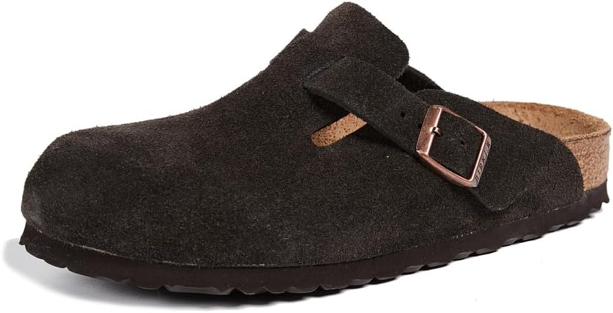 Birkenstock Unisex Boston Soft Footbed, Mocha Suede, 39 N EU
